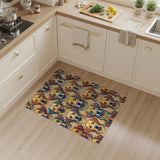 Vibrant Rainbow Dog Portrait Area Rug