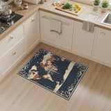 Vintage World Map Compass Area Rug