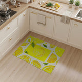 Fruit Pattern Sunny Lemon Slices Fruit Pattern Area Rug
