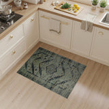 Blue and Teal Distressed Teal Southwestern Area Rug