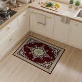 Elegant Red Floral Medallion Area Rug