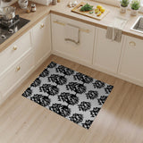 Shadowy Mythical Beasts Black White Area Rug