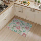 Multi-color and Patterns Pink Daisy Floral Pattern Area Rug