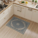 Ornate Grey Medallion Area Rug