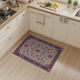 Ivory Pink Floral Persian Area Rug