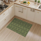 Green Geometric Scale Area Rug