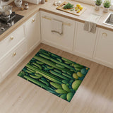 Lush Green Cactus Succulent Area Rug