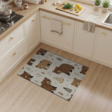 Adorable Brown Bear Kids Area Rug