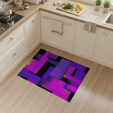 Vibrant Purple Pink Geometric Abstract Area Rug
