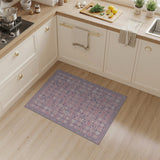 Blush Pink Persian Grid Motif Area Rug