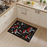 Red Mushroom Forest Area Rug