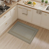 Beige and Neutral Beige Bordered Woven Area Rug