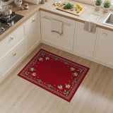 Festive Red Holly Bell Border Rug