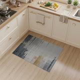Grey Abstract Grey Brushstroke Area Rug