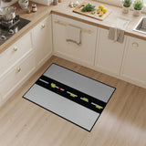 Yellow Lane Highway Geometric Area Rug