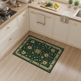 Emerald Green Persian Floral Green Area Rug
