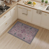 Traditional Persian Exquisite Pink Floral Persian Area Rug