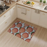 Playful Peach Fruit Pattern Area Rug