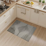 Grey Geometric Diamond Abstract Area Rug