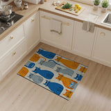 Multi-color and Patterns Whimsical Cartoon Cats Area Rug
