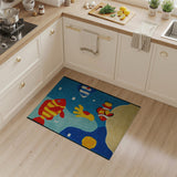 Vibrant Cartoon Fish Underwater Kids Rug