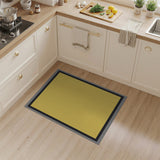 Sunny Yellow Area Rug with Bold Black Border