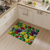 ODIKA Fruit Garden Washable Area Rug - Non-Slip Low Pile Kitchen & Dining Decor