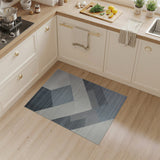 Blue and Teal Geometric Modern Modern Geometric Blue Grey Area Rug