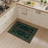 Heritage Tribal Teal Geometric Heritage Tribal Area Rug