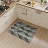 Grey Modern Grey Geometric Diamond Area Rug