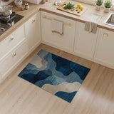 Blue and Teal Abstract Area Fluid Blue Teal Abstract Area Rug