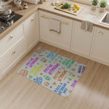 Vibrant Positive Affirmations Doodle Area Rug