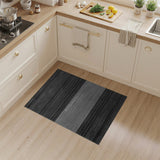 Black and White Black White Distressed Striped Area Rug