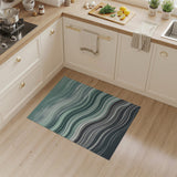Teal Wave Abstract No. 10 Area Rug