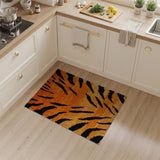 Abstract Area Bold Orange Tiger Stripe Area Rug