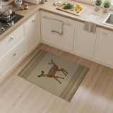Rustic Fawn Deer Woven Area Rug