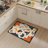 Halloween Black Cat Witch Area Rug