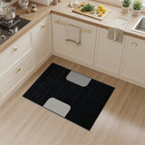 Bold Black White Curved Geometric Area Rug