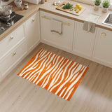 Orange Wavy Stripe Area Rug