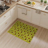 Yellow Floral Vintage Vibrant Yellow Sunflower Area Rug