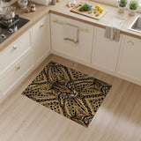 Ocelot Chains Beige Area Rug