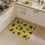 Sunny Watermelon Slices Yellow Area Rug