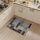 Grey Geometric Modern Modern Geometric Grey Block Area Rug