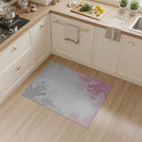 Ethereal Grey Blush Abstract Area Rug