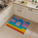 Vibrant Multi-Color Geometric Block Multi-color and Patterns Area Rug