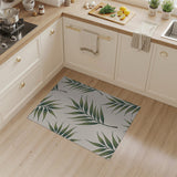 Green Palm Frond Boho Area Rug