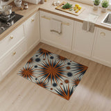 Orange Starburst Geometric Area Rug