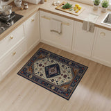 Heritage Tribal Navy and Ivory Geometric Rug