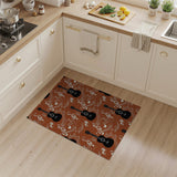 Ukulele Melody Orange Area Rug