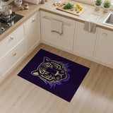 Purple Tiger Tribal Head Area Rug